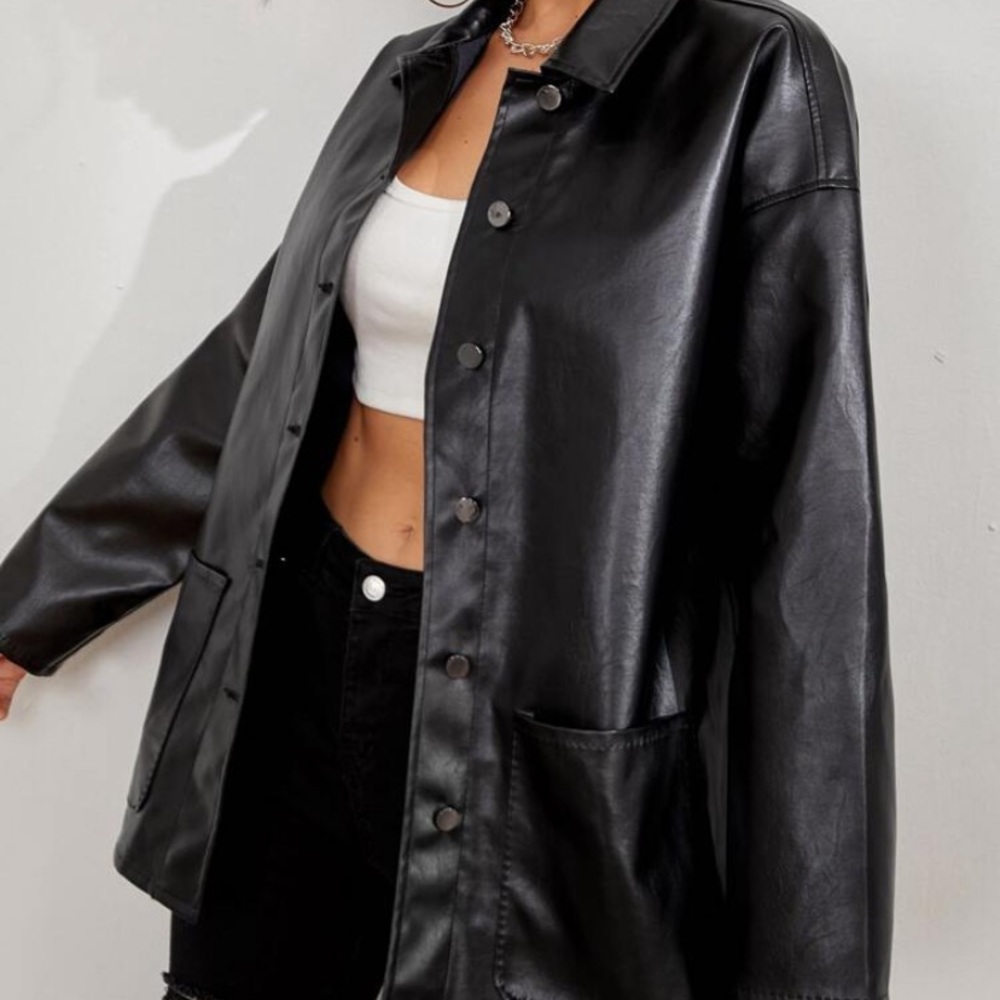 Black Leather Coat